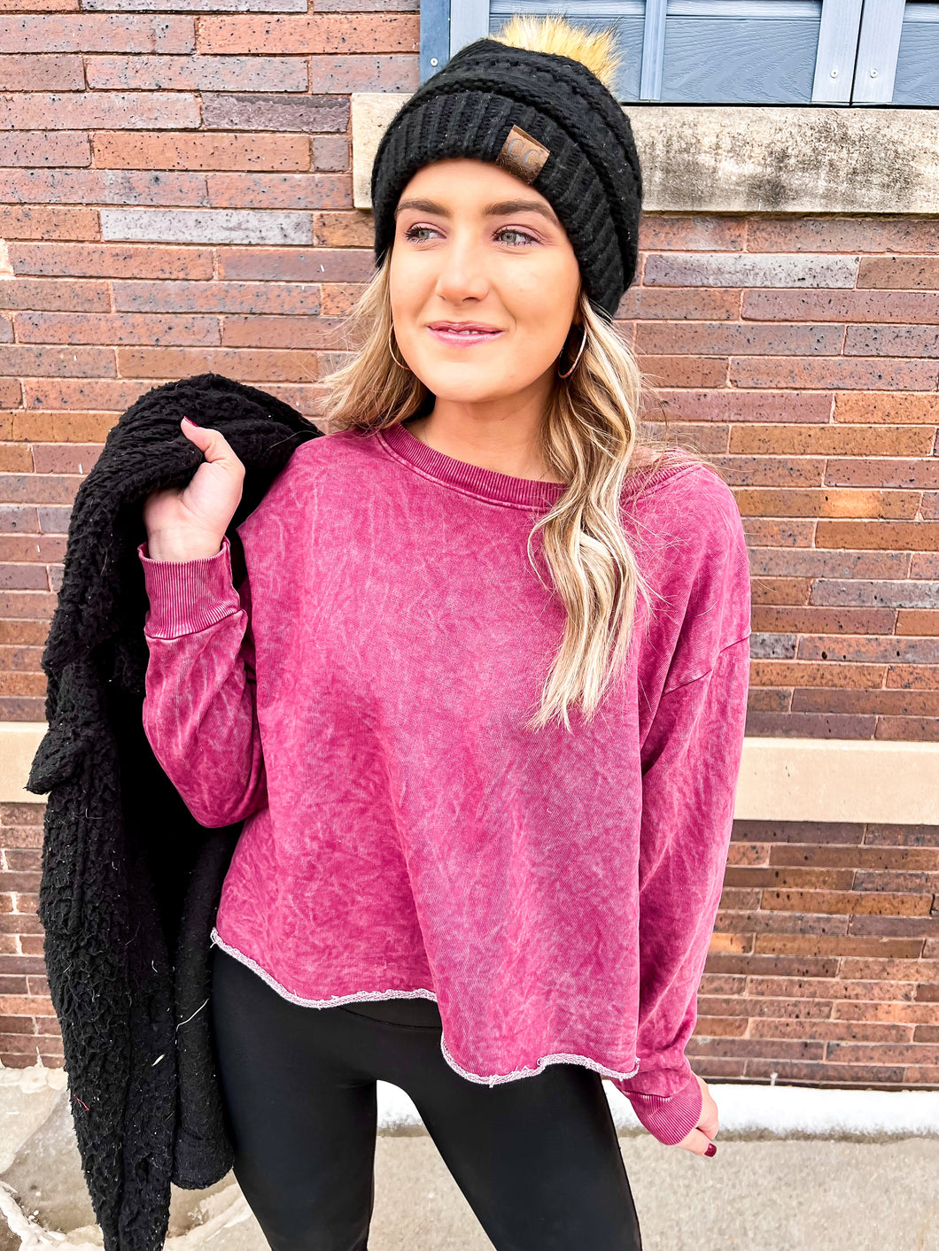 On The Go Crop Sweatshirt