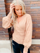 Load image into Gallery viewer, Beige Wrap Sweater
