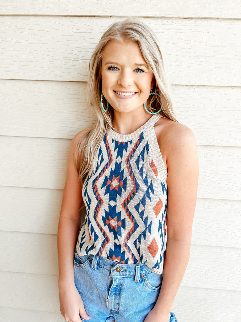 Aztec Sweater Tank